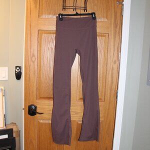Musera Brand Brown Long Flare Leg Leggings - Size Large